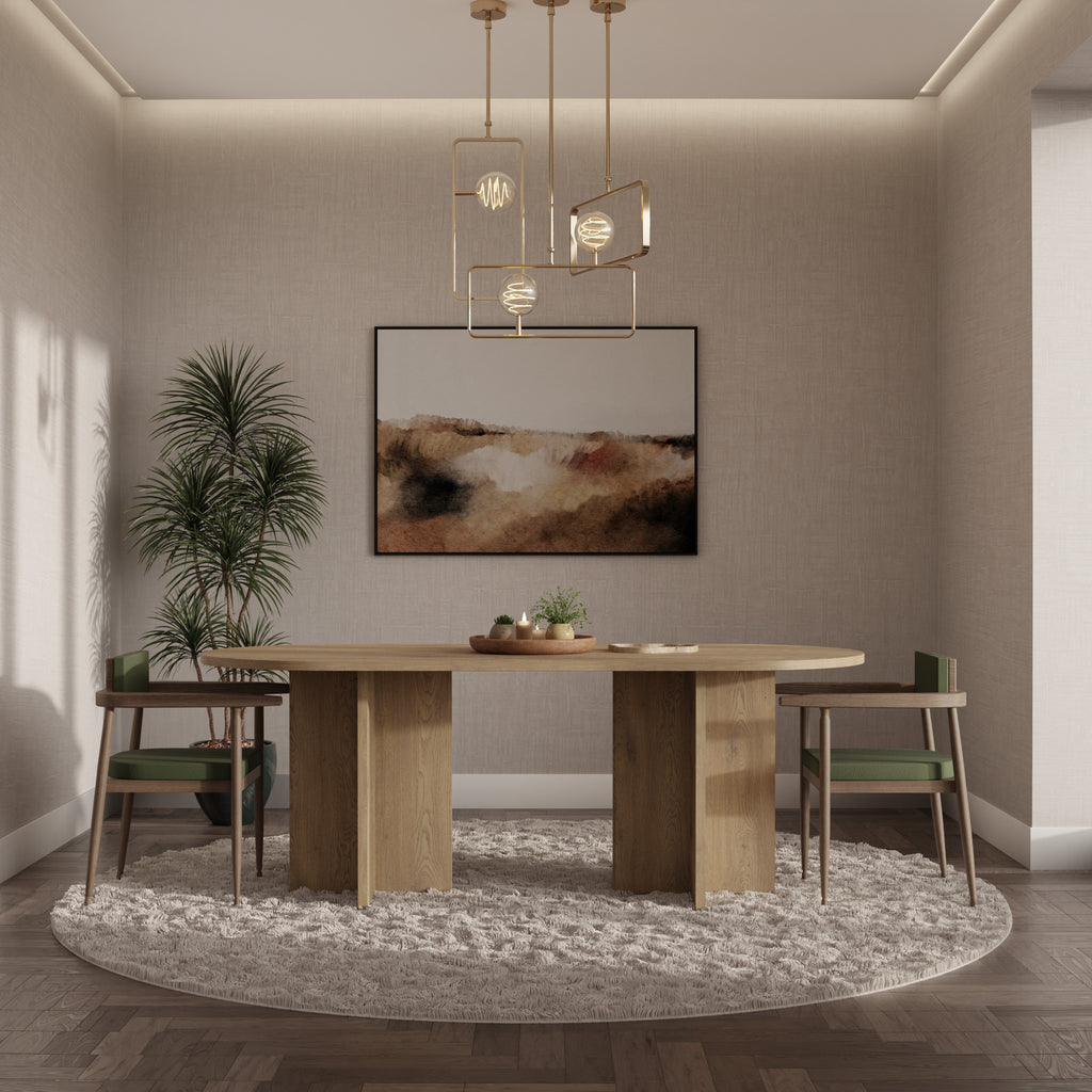 Table ovale ELBA 204 × 90 cm – Chêne Cremona – studio nuveria