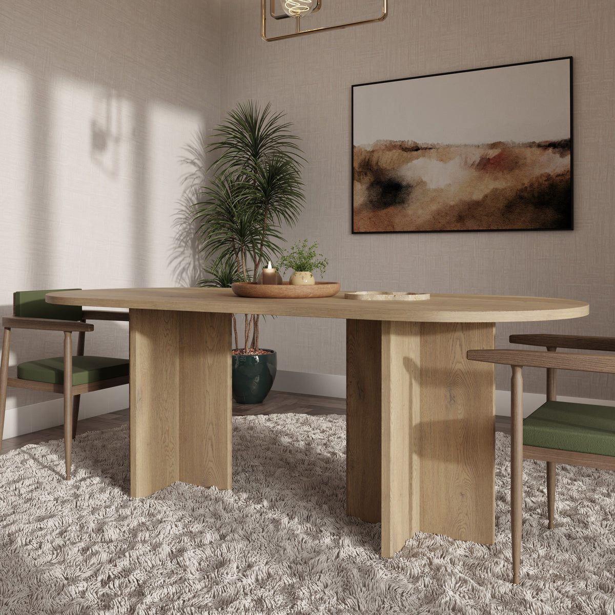 Table ovale ELBA 204 × 90 cm – Chêne Cremona – studio nuveria