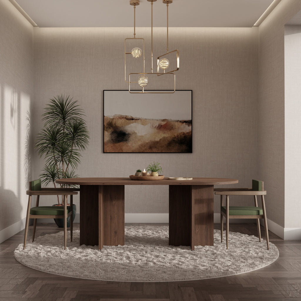 Table ovale ELBA 204 × 90 cm – Noyer – studio nuveria