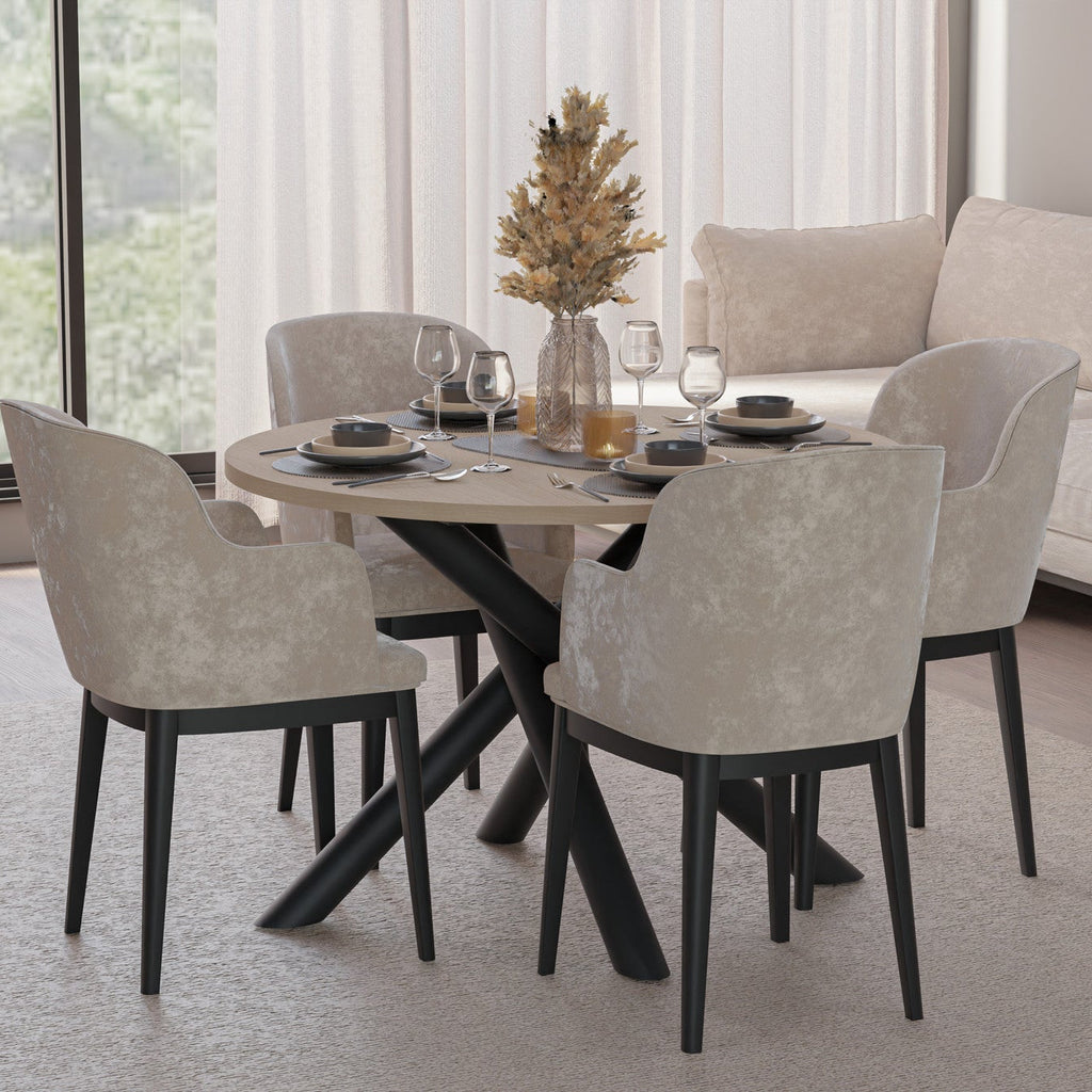 Table ronde AMALFI 110 cm – Chêne clair – studio nuveria