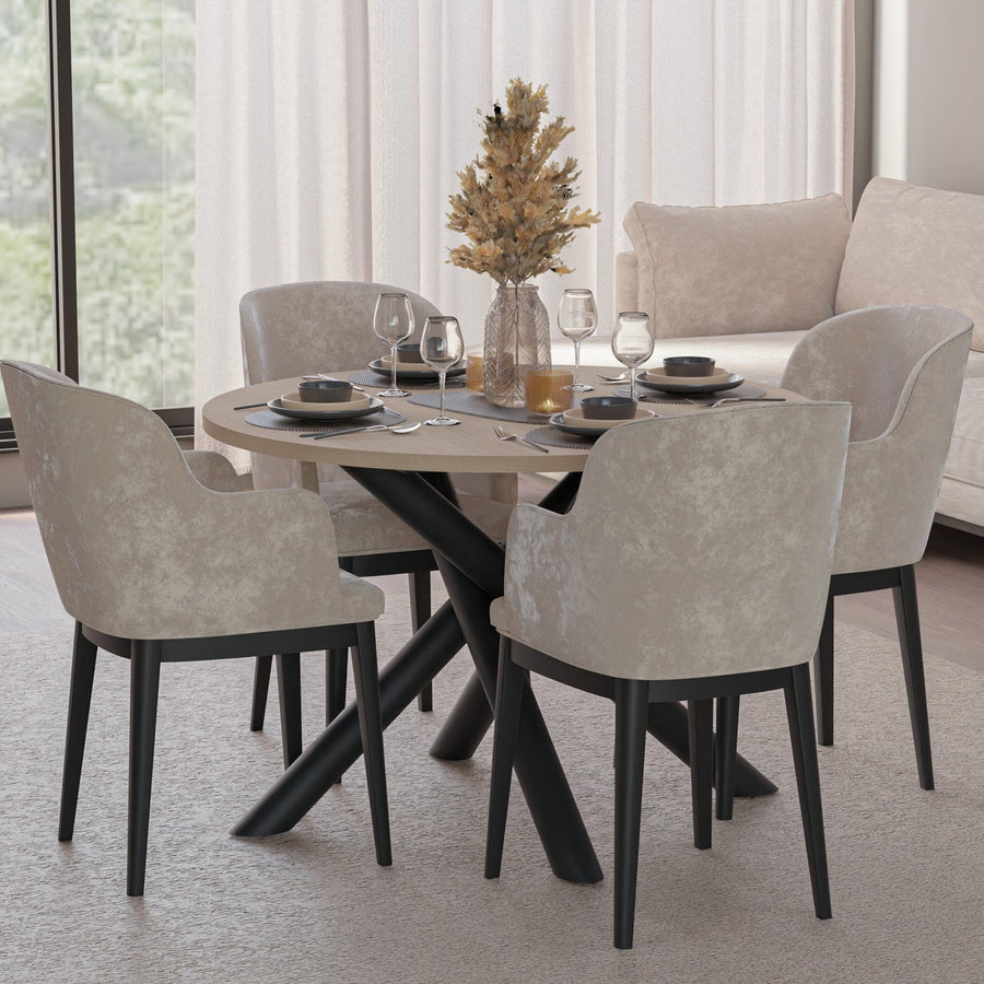 Table ronde AMALFI 110 cm – Chêne clair – studio nuveria
