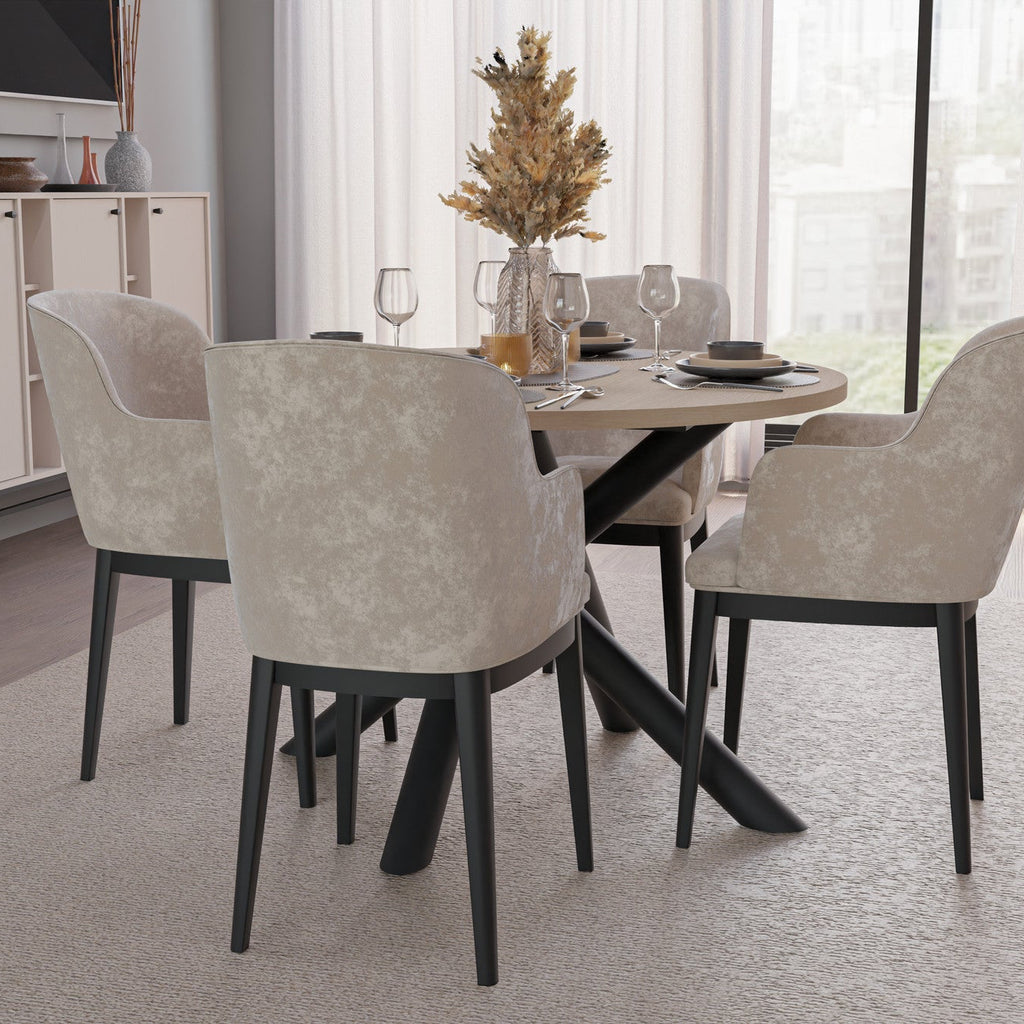 Table ronde AMALFI 110 cm – Chêne clair – studio nuveria