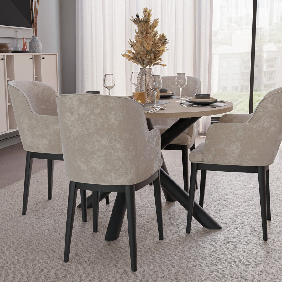 Table ronde AMALFI 110 cm – Chêne clair – studio nuveria