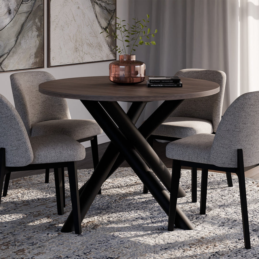 Table ronde AMALFI 110 cm – Noyer – studio nuveria